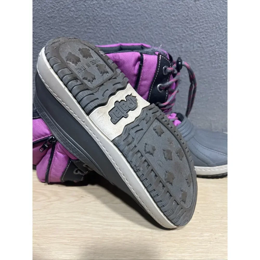 Pajar Girl Elie Snow Boots Waterproof Purple/Gray Size 4
